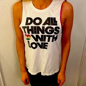 Spiritual Gangster Do all things with love tank.